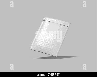 Isolated White Blank Buble Mailers bag Mockup 3D Stock Photo