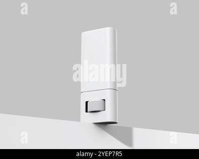 White Blank Deodorant Mockup Rendering Isolated 3D Stock Photo