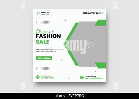 Fashion social media post design Stock Vector
