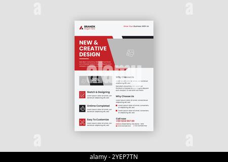 Corporate business flyer template, Modern business flyer template Stock Vector