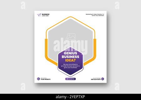 Cleaning service social media post square banner template Stock Vector
