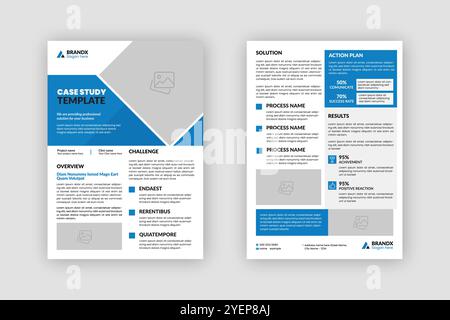 Case Study Template Design, Flyer Design Stock Vector