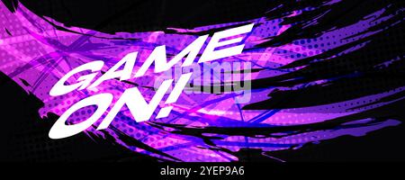 Abstract Background with Purple Gradient Brush. Grunge Sport Background for Banner or Poster Design Stock Vector