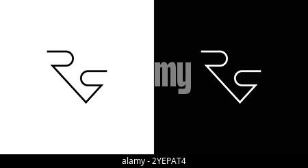 Modern and sophisticated RS logo design 2 Stock Vector