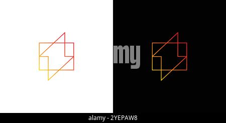 Modern and sophisticated The Lightning logo design Stock Vector