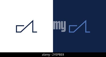 Modern and unique  CA  logo design Stock Vector