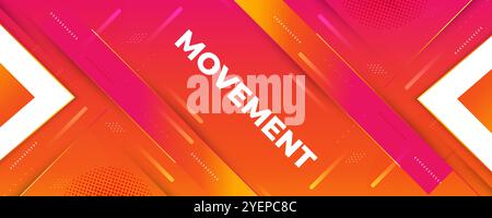 Abstract and Creative Orange Gradient Background with Modern Technology Concept. Cover, Banner or Layout Design Template Stock Vector