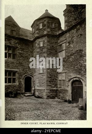 INNER COURT, PLAS MAWR, CONWAY On old-world highways : a book of motor rambles in France and Germany and the record of a pilgrimage from Land's End to John O'Groats in Britain by Murphy, Thos. D. (Thomas Dowler), 1866-1928 Published 1914 by L. C. Page, Boston Stock Photo