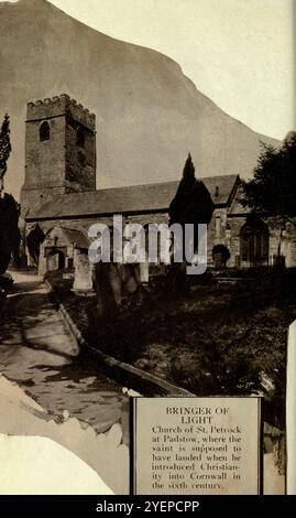 Church of St. Petrock at Padstow, Cornwall from On old-world highways : a book of motor rambles in France and Germany and the record of a pilgrimage from Land's End to John O'Groats in Britain by Murphy, Thos. D. (Thomas Dowler), 1866-1928 Published 1914 by L. C. Page, Boston Stock Photo