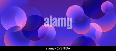 Abstract Background with Circles in Colorful Gradient Style. Cover, Banner or Layout Design Template for Identity, Branding, Advertising or Promotion Stock Vector