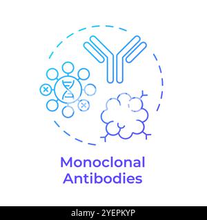 Monoclonal antibodies blue gradient concept icon Stock Vector