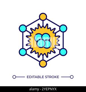 Cytokine RGB color icon Stock Vector