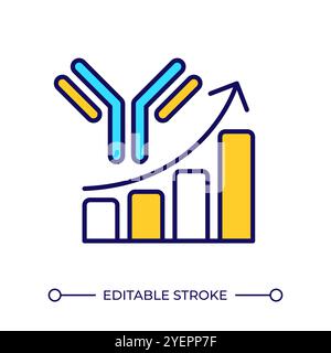 Lead antibody optimization RGB color icon Stock Vector