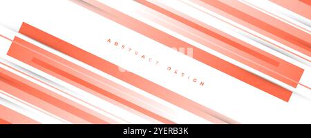 Abstract Peach and White Gradient Background in Paper Cut Style. Simple and Minimalist Vector Design for Banner or Cover Stock Vector