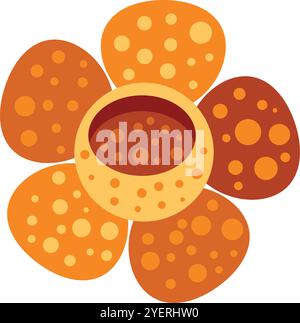 Petals rafflesia icon cartoon vector. Flower forest. Asian world Stock ...