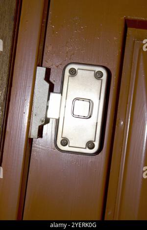 Old flat door internal key Stock Photo