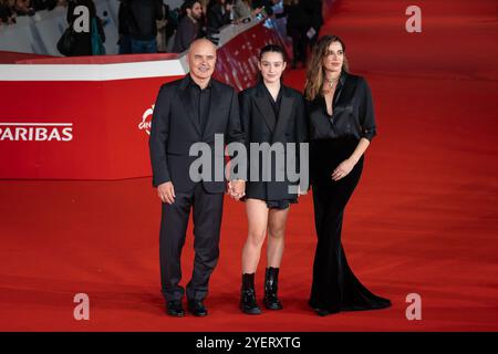 Rome, Italy - October 26: Italian actors Luisa Ranieri and Luca Zingaretti together with their daughter Emma Zingaretti attend the red carpet during the 19th Rome Film Festival at Auditorium Parco Della Musica. Stock Photo