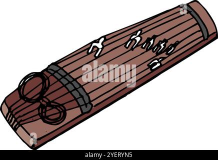 Koto (Japanese zither) Stock Photo