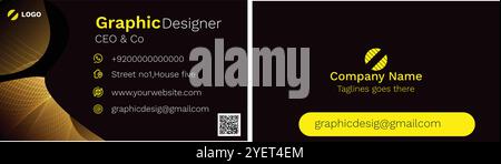 new business card design fully editable Stock Vector