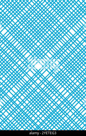 vector illustration of rough line abstract background illustration blue color. no people. yarn woven. Stock Vector