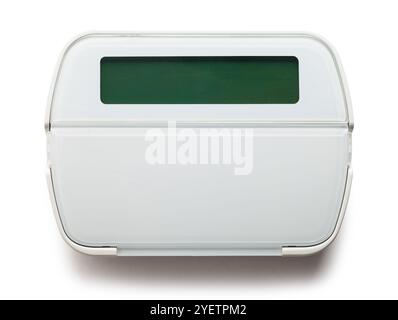 Home Security System Keypad Cut Out on White. Stock Photo