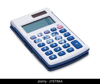 Small Solar Calculator Cut Out on White. Stock Photo