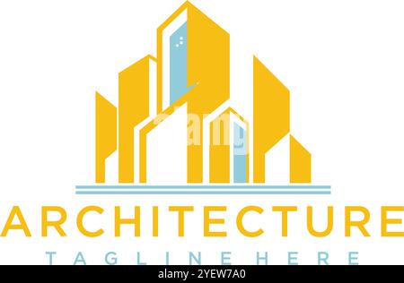 real state building logo in vector format fully editable Stock Vector