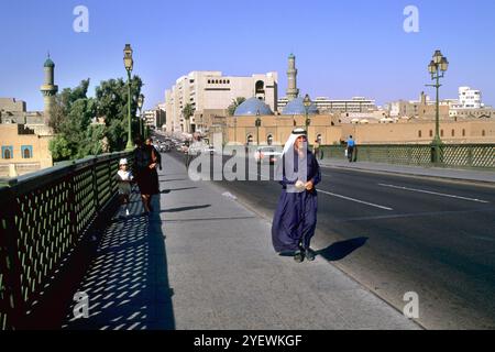 Iraq. Bridge on The Tigri River In The Centre Of Baghdad Stock Photo