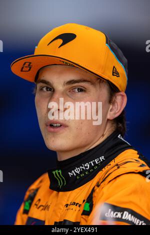 Sao Paulo, Brazil. 01st Nov, 2024. SAO PAULO, BRAZIL - NOVEMBER 01: Sprint pole man Oscar Piastri, McLaren F1 Team during sprint qualifying of FIA Formula 1 Brazilian Grand Prix at Autodromo Jose Carlos Pace on November 01, 2024 in Interlagos, Sao Paulo, Brazil. (Rodolfo Buhrer /SPP) Credit: SPP Sport Press Photo. /Alamy Live News Stock Photo