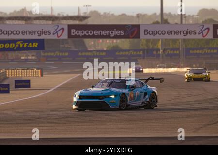 Sakhir, Bahrain. 1st Nov 2024. Proton Competition No.77 - Ford Mustang LMGT3, Ryan Hardwick (USA), Zacharie Robichon (CAN), Ben Barker (GBR) during Qualifications. Ahmad Al Shehab/Alamy Live News. Stock Photo