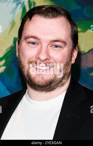 London, UK. 1st Nov, 2024. Cian Lorcan photographed on the media wall for the World Premiere of Advent during Frightfest Halloween 2024 . Picture by Julie Edwards./Alamy Live News Stock Photo