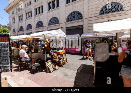 Buenos Aires, Argentina - Jan28, 2924 - Feria De San Telmo, or the San Telmo fair a or market held on sundays in Buenos Aires, Argentina Stock Photo