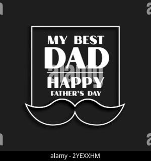 happy fathers day best dad card design Stock Vector