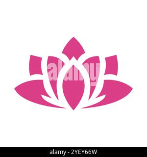lotus flower icon logo design template Stock Vector