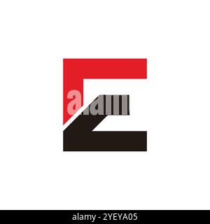 letter ec simple colorful geometric lines logo vector Stock Vector