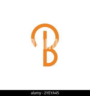 letters bb simple loop lines simple geometric logo vector Stock Vector