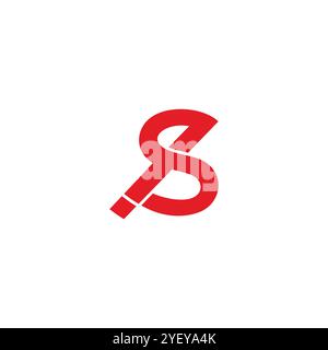 letter s exclamation design simple logo vector Stock Vector