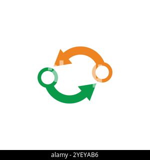 exchange arrows roration colorful symbol vector Stock Vector