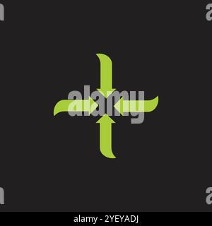 plus medical center motion arrow simple logo vector Stock Vector