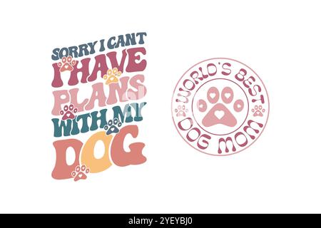 Retro Dog SVG Design Stock Vector