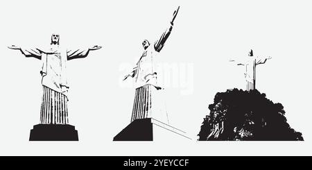 Jesus Christ, son of God, biblical easter illustration. Stock Vector