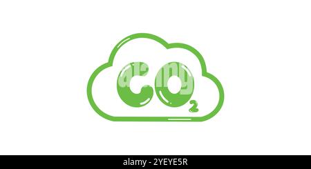 CO2 (Carbon Dioxide) Icon. Vector Illustration. Stock Vector