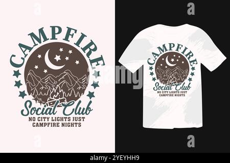 Camping summer t-shirt design Stock Vector