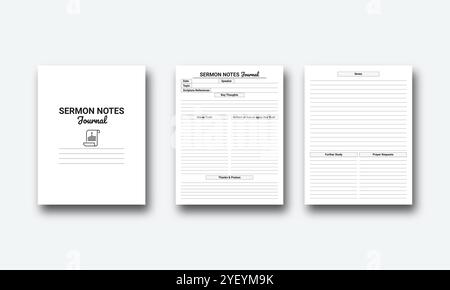 KDP Log Book Interior Vectors Stock Vector