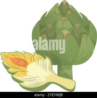 Organic Artichoke Vector Image for Healthy Food Graphics Stock Vector