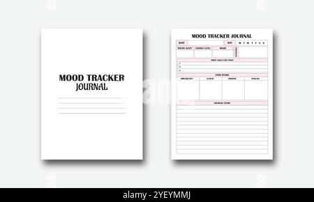 KDP Log Book Interior Vectors Stock Vector