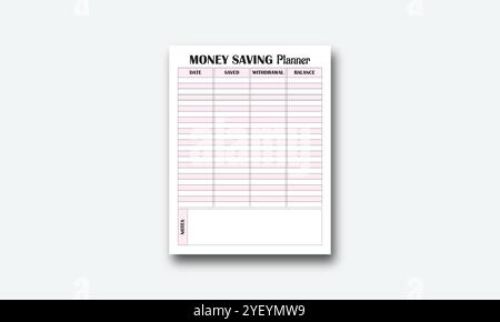 KDP Log Book Interior Vectors Stock Vector