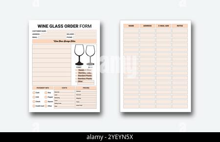 KDP Log Book Interior Vectors Stock Vector