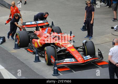 Interlagos, Brasilien. 01st Nov, 2024. November 1st, 2024, Autodromo Jose Carlos Pace, Interlagos, FORMULA 1 LENOVO GRANDE PREMIO DE SAO PAULO 2024, in the picture Charles Leclerc (MCO), Scuderia Ferrari HP/dpa/Alamy Live News Stock Photo