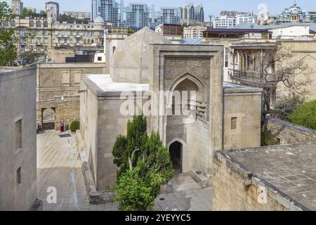 Palace of the Shirvanshahs, Baku, Azerbaijan. Detail of Mausoleum Stock Photo